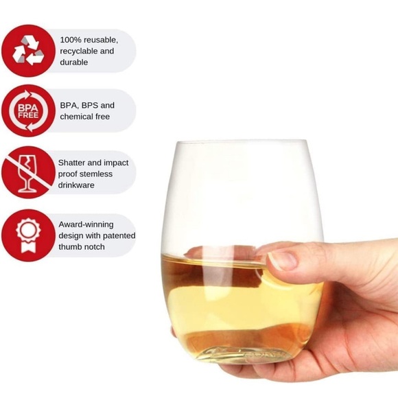 Govino | Go Anywhere Wine Glasses | Shatterproof | Set of 4 - Picture 3 of 4